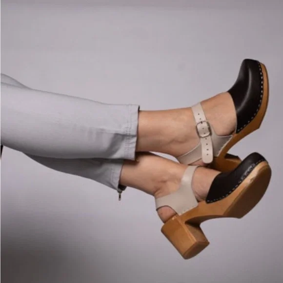 Swedish Handmade Leather Clogs - Picture 6 of 11